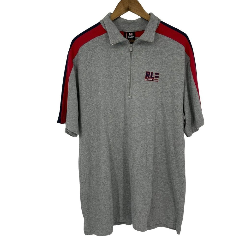 Polo Jeans Company Short Sleeve 1/4 Zip Polo Shirt Size L
